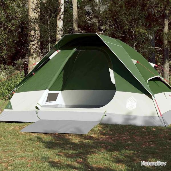 Tente de camping � d�me 4 personnes vert imperm�able