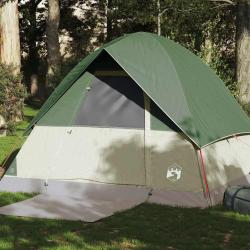 Tente de camping &agrave; d&ocirc;me 4 personnes vert imperm&eacute;able
