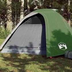 Tente de camping &agrave; d&ocirc;me 4 personnes vert imperm&eacute;able
