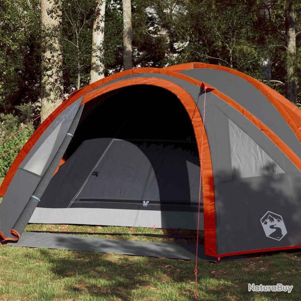 Tente de camping � d�me 4 personnes orange imperm�able alsavelo