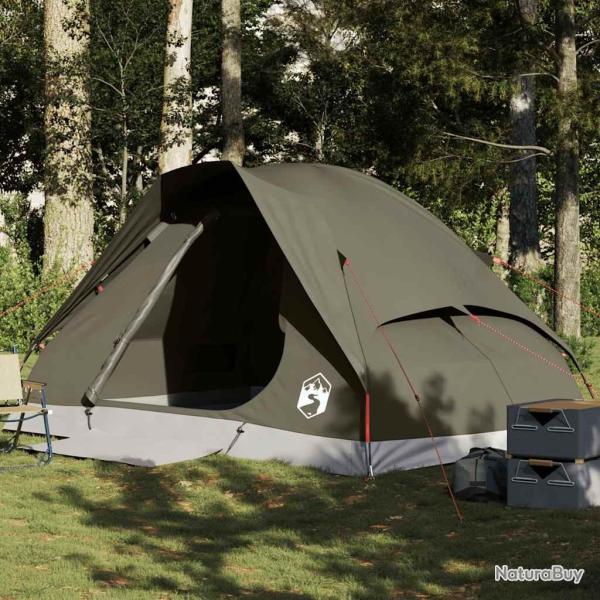 Tente de camping � d�me 4 personnes marron imperm�able
