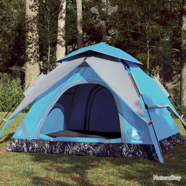 Tente de camping � d�me 4 personnes bleu lib�ration rapide
