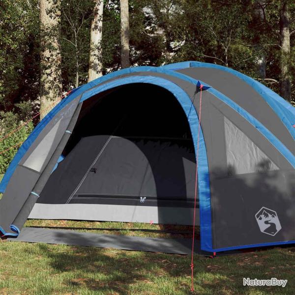 Tente de camping � d�me 4 personnes bleu imperm�able