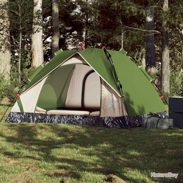 Tente de camping � d�me 3 personnes vert lib�ration rapide