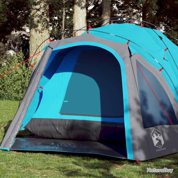 Tente de camping � d�me 3 personnes bleu lib�ration rapide