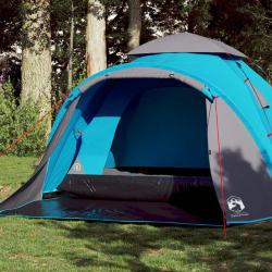Tente de camping &agrave; d&ocirc;me 3 personnes bleu lib&eacute;ration rapide