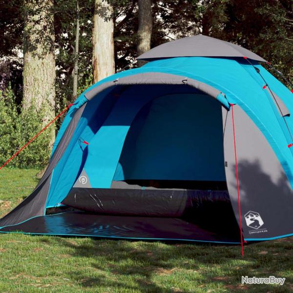 Tente de camping � d�me 3 personnes bleu lib�ration rapide