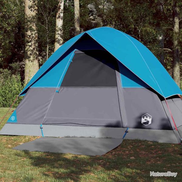 Tente de camping � d�me 3 personnes bleu imperm�able