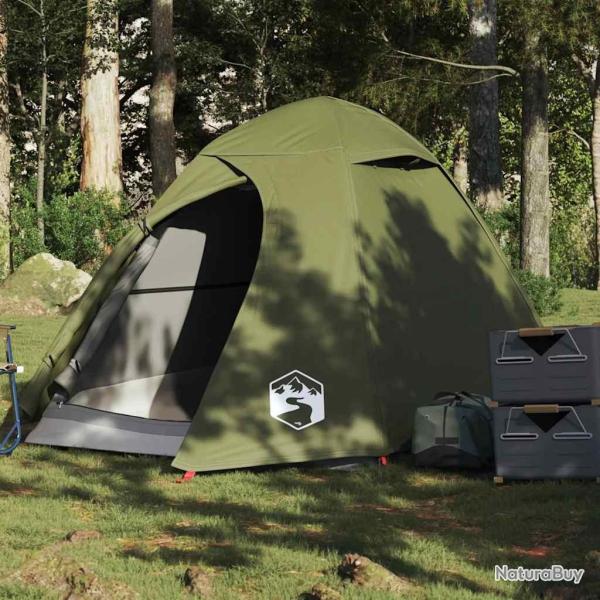Tente de camping � d�me 2 personnes vert olive imperm�able