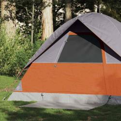 Tente de camping &agrave; d&ocirc;me 2 personnes orange imperm&eacute;able