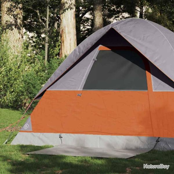 Tente de camping � d�me 2 personnes orange imperm�able alsavelo