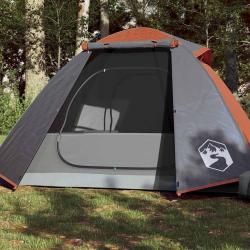 Tente de camping &agrave; d&ocirc;me 2 personnes orange imperm&eacute;able