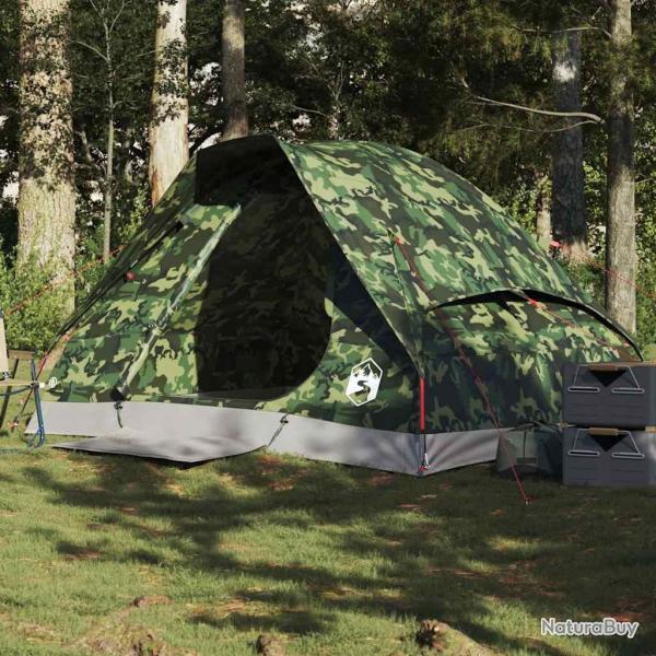 Tente de camping � d�me 2 personnes camouflage imperm�able alsavelo