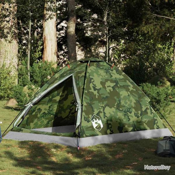 Tente de camping � d�me 2 personnes camouflage imperm�able
