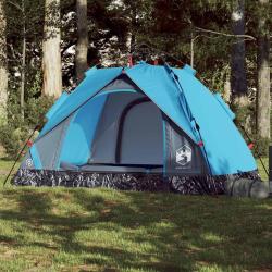 Tente de camping &agrave; d&ocirc;me 2 personnes bleu lib&eacute;ration rapide