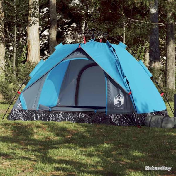 Tente de camping � d�me 2 personnes bleu lib�ration rapide alsavelo