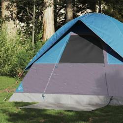 Tente de camping &agrave; d&ocirc;me 2 personnes bleu imperm&eacute;able