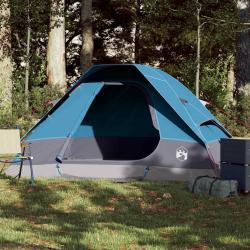 Tente de camping &agrave; d&ocirc;me 2 personnes bleu imperm&eacute;able alsavelo
