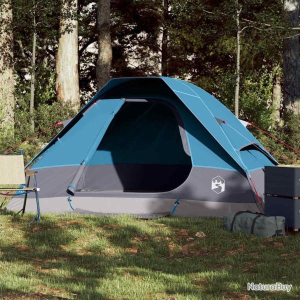 Tente de camping � d�me 2 personnes bleu imperm�able