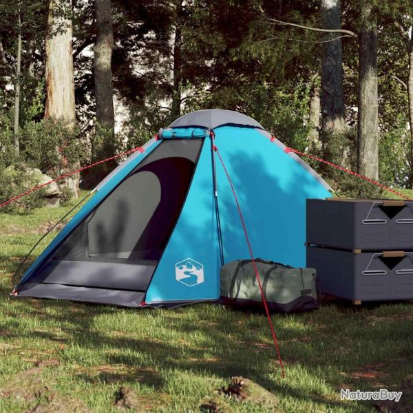 Tente de camping � d�me 2 personnes bleu imperm�able
