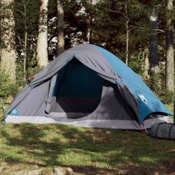 Tente de camping &agrave; d&ocirc;me 2 personnes bleu imperm&eacute;able alsavelo