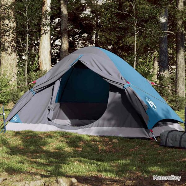 Tente de camping � d�me 2 personnes bleu imperm�able