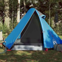 Tente de camping &agrave; d&ocirc;me 2 personnes bleu imperm&eacute;able