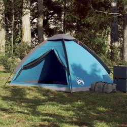 Tente de camping &agrave; d&ocirc;me 2 personnes bleu imperm&eacute;able