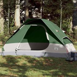 Tente de camping &agrave; d&ocirc;me 2 personne vert imperm&eacute;able alsavelo
