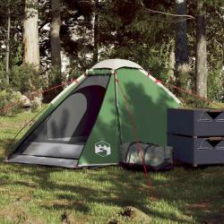 Tente de camping &agrave; d&ocirc;me 2 personne vert imperm&eacute;able alsavelo