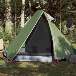 Tente de camping &agrave; d&ocirc;me 2 personne vert imperm&eacute;able alsavelo