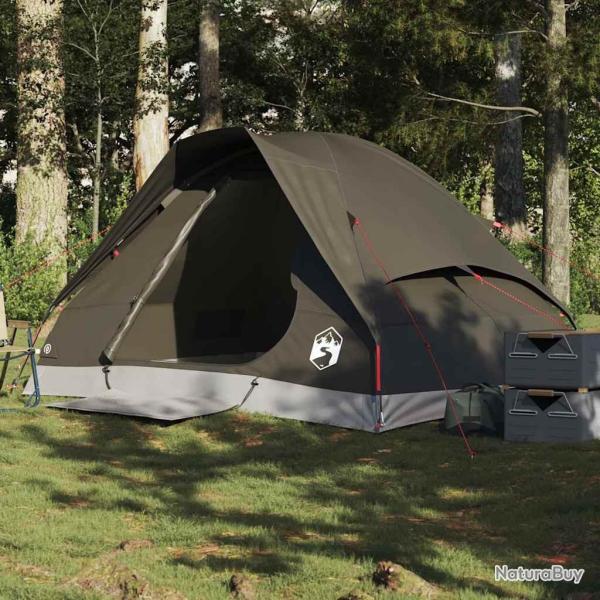 Tente de camping � d�me 2 personne marron imperm�able