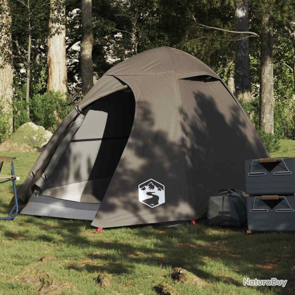 Tente de camping � d�me 2 personne marron imperm�able
