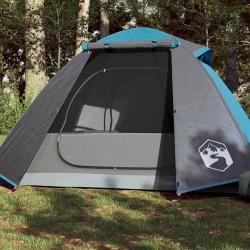 Tente de camping &agrave; d&ocirc;me 2 personne bleu imperm&eacute;able alsavelo