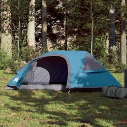 Tente de camping &agrave; d&ocirc;me 1 personne bleu imperm&eacute;able alsavelo
