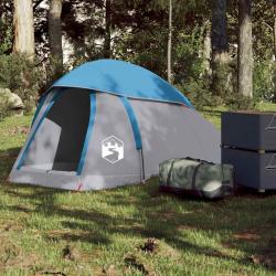 Tente de camping &agrave; d&ocirc;me 1 personne bleu imperm&eacute;able alsavelo
