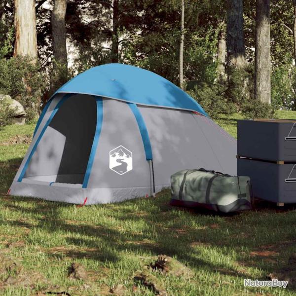 Tente de camping � d�me 1 personne bleu imperm�able