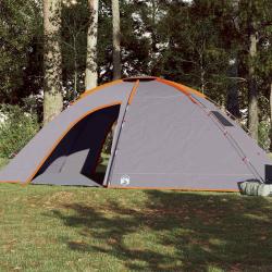 Tente de camping 8 personnes orange imperm&eacute;able alsavelo