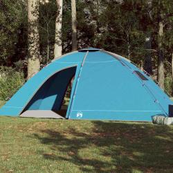 Tente de camping 8 personnes bleu imperm&eacute;able