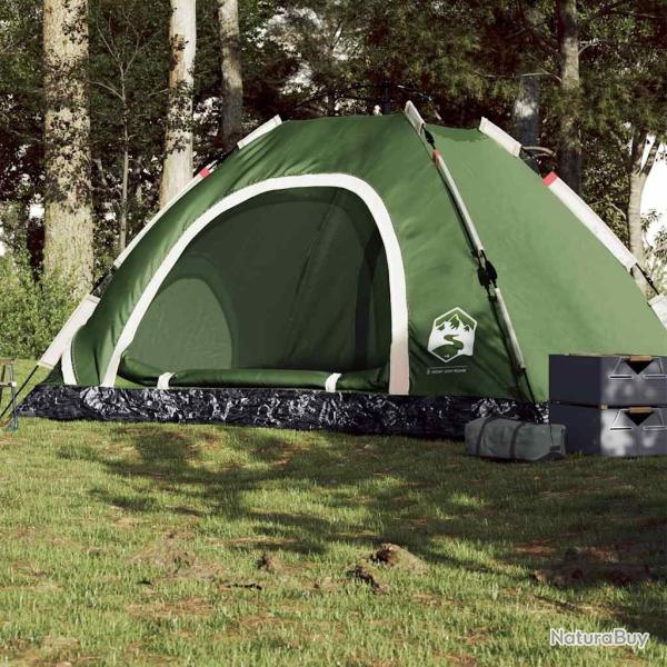 Tente de camping 5 personnes vert lib�ration rapide