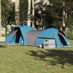 Tente de camping 5 personnes bleu imperm&eacute;able alsavelo