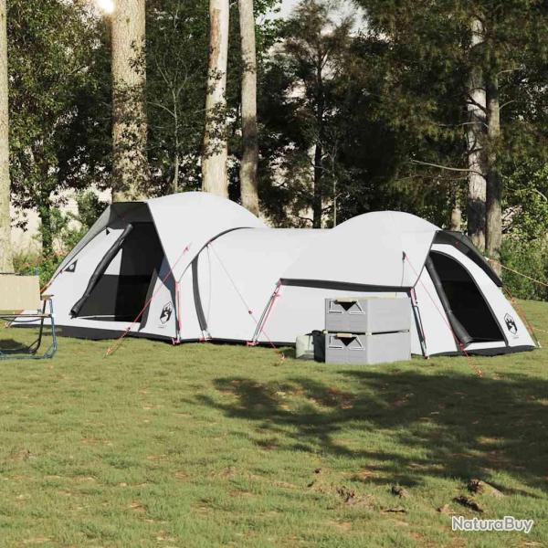 Tente de camping 5 personnes blanc tissu occultant imperm�able