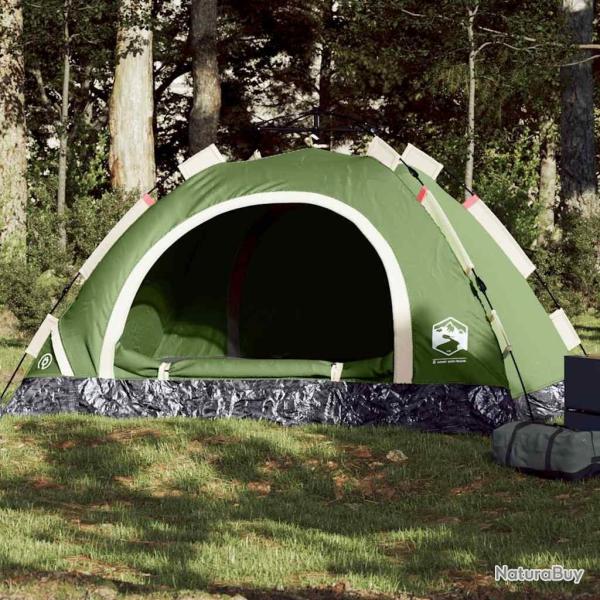 Tente de camping 4 personnes vert lib�ration rapide