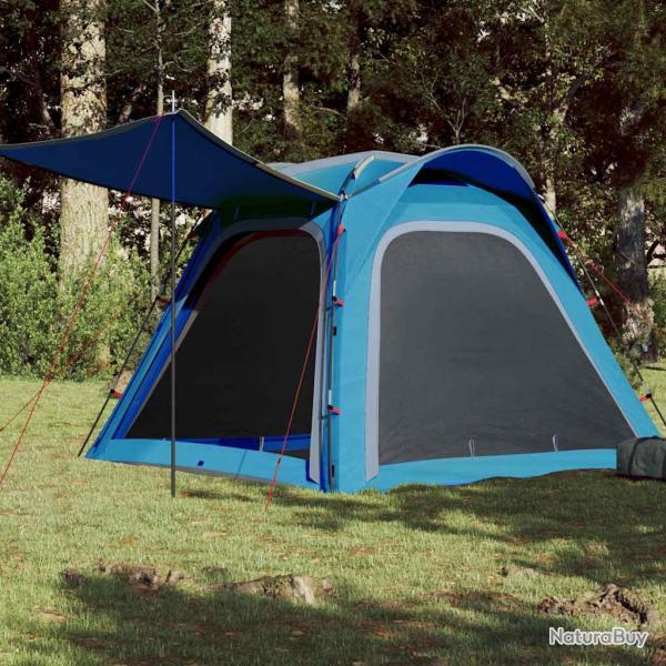 Tente de camping 4 personnes bleu lib�ration rapide imperm�able alsavelo