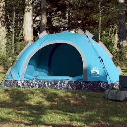 Tente de camping 4 personnes bleu lib&eacute;ration rapide