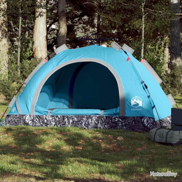 Tente de camping 4 personnes bleu lib�ration rapide