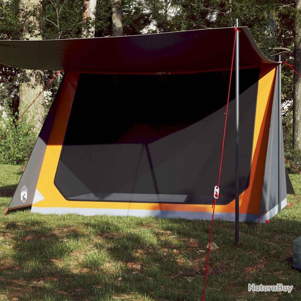 Tente de camping 2 personnes gris et orange imperm�able alsavelo