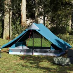Tente de camping 2 personnes bleu imperm&eacute;able
