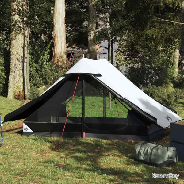 Tente de camping 2 personnes blanc tissu occultant imperm�able