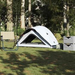 Tente de camping 1 personnes blanc tissu occultant imperm&eacute;able alsavelo